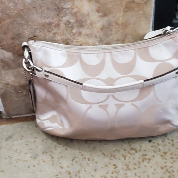 Coach Kristen Khaki 2/way Shoulder Bag Handbag Purse - Picture 3 of 10